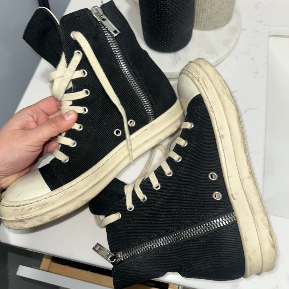 Rick Owens Italian High-Top Sneakers